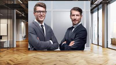 two businessmen posing Wall mural