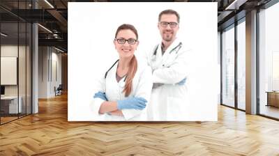 two confident medical specialists Wall mural