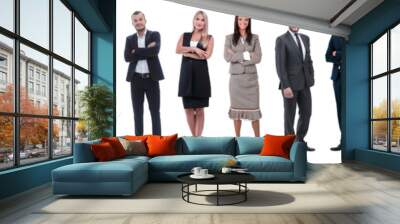 Young attractive business people - the elite business team Wall mural