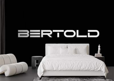 Bold extended futuristic font with alternate Wall mural