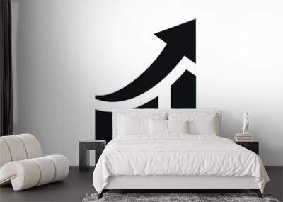 business graph with arrow Wall mural