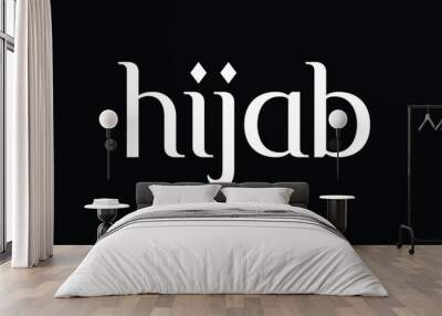 Elegant arabic alphabet style display font vector illustration Wall mural