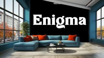 Unique elegant bold serif display font vector Wall mural