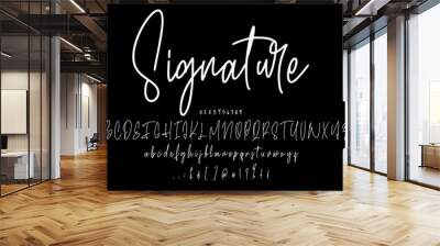 signature script sign font script vector lettering. typography. Motivational quote. Calligraphy postcard poster graphic design lettering element Wall mural