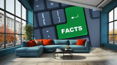 3d keyboard text facts Wall mural