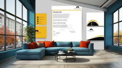 Business stationery set template, corporate identity design template Wall mural