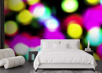 abstract colorful bokeh background Wall mural