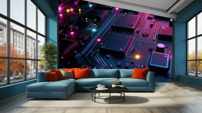 3D hardware board. Wall mural