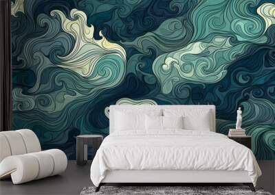 abstract wallpaper, dark pastel colours Wall mural