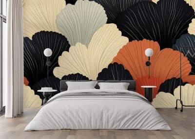 abstract wallpaper, dark pastel colours Wall mural