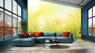 Beautiful spring meadow background Wall mural