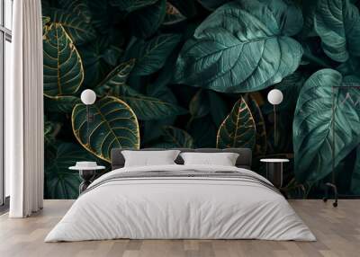 Closeup leaf texture Wall mural