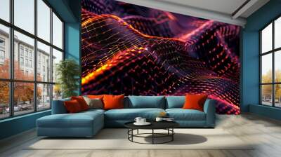 dark blurry ambient grainy mesh colored gradient wallpaper Wall mural