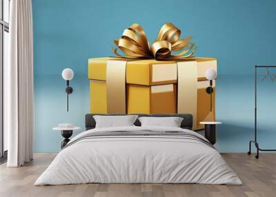 gift box with ribbon Wall mural