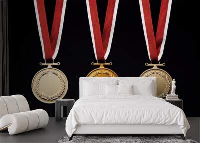 gold medal with ribbon Wall mural