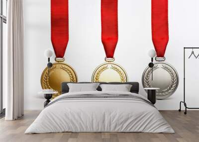 gold medal with ribbon Wall mural