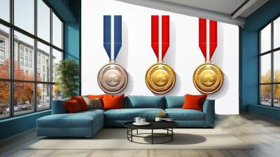 gold medal with ribbon Wall mural