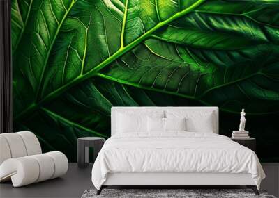 Green tropical plant close-up Wall mural