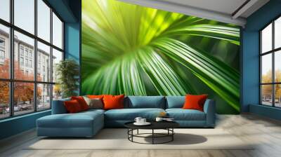 Green tropical plant close-up Wall mural