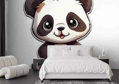 panda bear cartoon sticker Wall mural