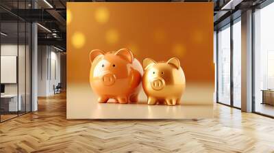 piggy bank isolated Wall mural