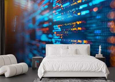 programming and code development abstract bright wallpaper Wall mural