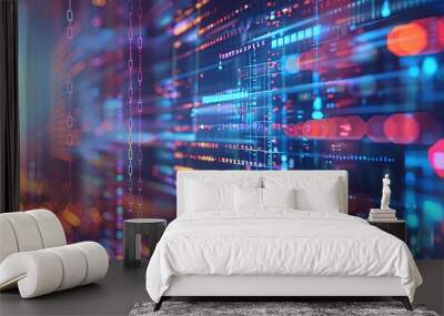 programming and code development abstract bright wallpaper Wall mural