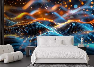 programming and code development abstract bright wallpaper Wall mural