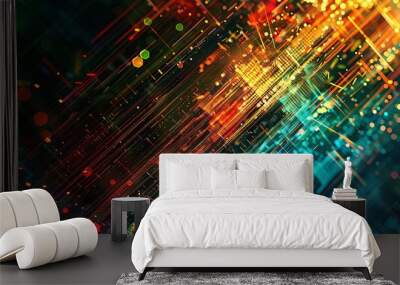 programming and code development abstract bright wallpaper Wall mural