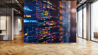 programming and code development abstract bright wallpaper Wall mural