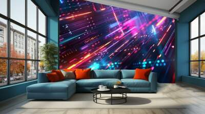 programming and code development abstract bright wallpaper Wall mural