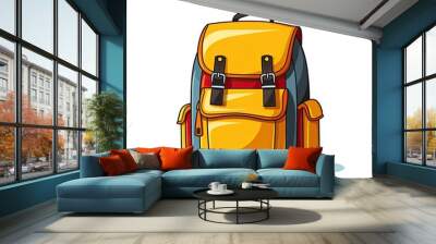 travel bag isolated on white Wall mural