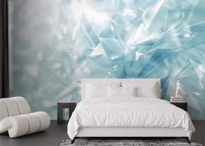 A blue and white image of a mountain with a lot of ice and snow Wall mural