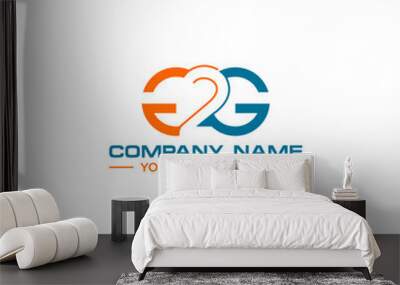 G 2 G Initial Logo Design for Your Company Wall mural