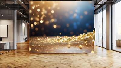 golden christmas background Wall mural