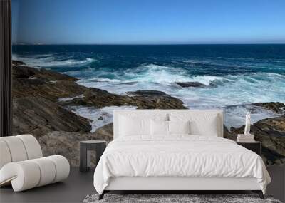 Rocks and ocean  Wall mural