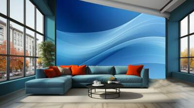 Abstract dark matte elegance: white, blue, yellow gradient wave texture background with design space Wall mural