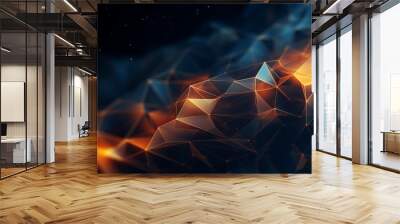 digital 3D abstract background with data search technology concept and copy space Wall mural