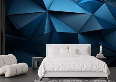 Vibrant blue geometric wallpaper: ideal for contemporary presentations and design projects Wall mural