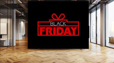 Happy Black Friday Sale. Abstract vector black friday sale layout background.For art template design,page, mockup brochure style, banner, idea, print, flyer, card, advertisement, sign, poster, badge. Wall mural