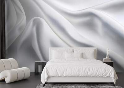 abstract white fabric background with copy space illustration Wall mural