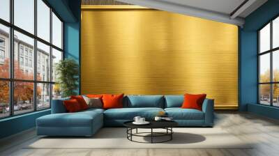 gold metal brushed textured plate or plaque Wall mural