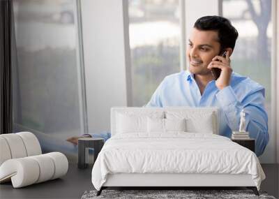 man talking over the phone Wall mural