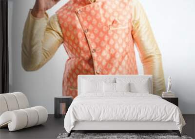 young indian man on traditional wear Wall mural