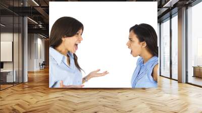 young business women arguing. Wall mural