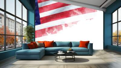 happy Independence Day greeting card american flag grunge background Wall mural