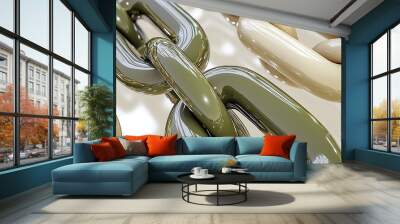 background made of metal spheres Wall mural