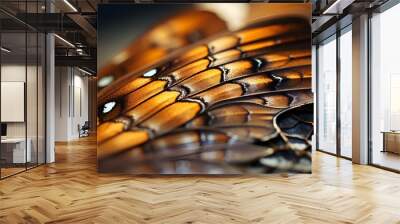 a close up of a butterfly wing.  Wall mural