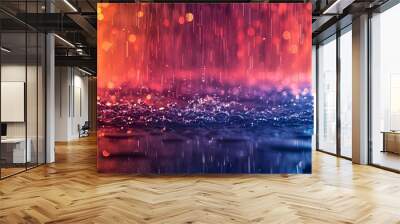 a rain falling from the ground.  Wall mural