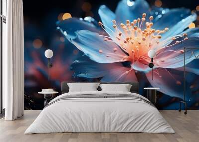 Dahlia purple blooms in magical light
 Wall mural